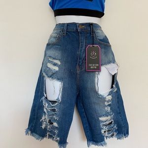 Fashionova ripped jean shorts - NEW with tags